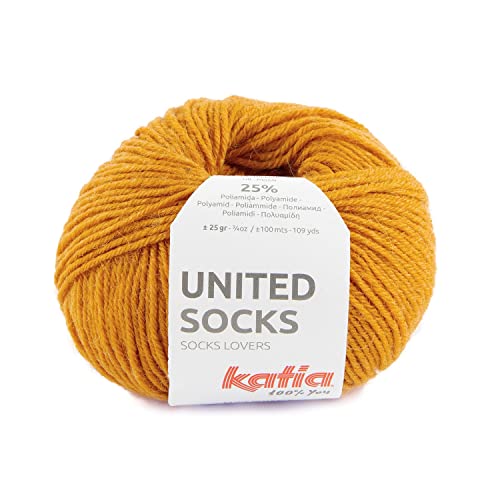 Katia United Socks - Farbe: Ocre (26) - 25 g/ca. 100 m Wolle von Katia