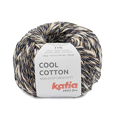 Katia Wolle Sommergarn Cool Cotton 50g | recycelte Wolle aus Baumwollmischgarn zum Stricken oder Häkeln (81) von Katia
