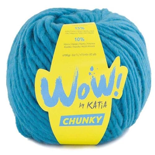 Katia Wow Chunky Wolle Knäuel Blau Cod.67 von Katia