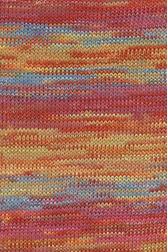 Lang Yarns 100g "Karma" - Farbe: 11 - ocker/dunkelpink/graublau - leichtes, sommerliches Garn in schönen, leuchtenden Farben von Katia