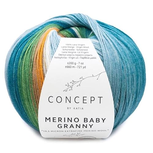 Merino Baby Granny Wolle Katia, Grün, Cod.504 von Katıa