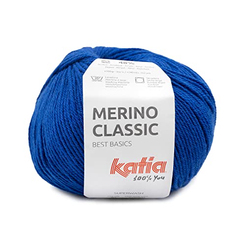 Merino Classic Katia Wolle 100 Gramm 240 Meter (Ultramar Blue 94) von Katia