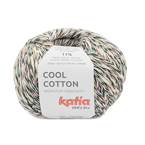 Nachhaltige Produkte | Katia Cool Cotton 50g | recycelte Wolle aus Baumwollmischgarn zum Stricken oder Häkeln (80) von Katıa