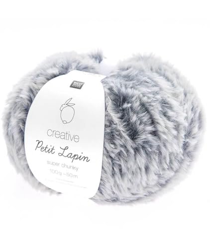 Rico Design 100g Creative Petit Lapin super chunky - Farbe: 18 - atlantikblau - für unglaublich weiche Fellflächen von Katia