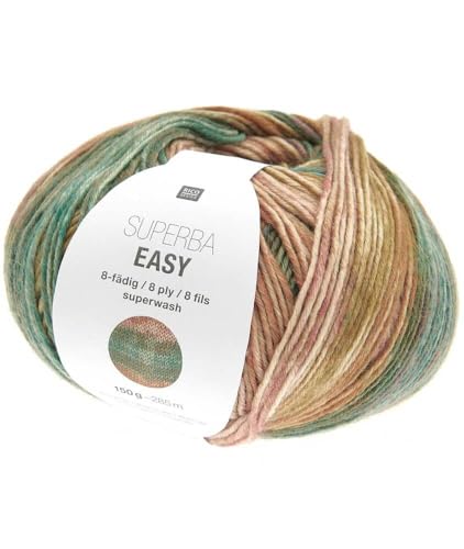 Rico Design 150g Superba Easy - Farbe: 006 - ethno - Das 8-fädige Sockengarn Superba Easy zeichnet sich durch eine Streifenoptik aus. von Katıa