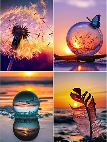 4 Stück 5D DIY Diamant Painting, DIY Diamant Malerei Full Drill Set, Diamant Malerei Full Kits Bilder Dekoration, 5D Diamant Painting Bilder Mit Diamond Painting Zubehör, für Haus, Büro (30 x 40 cm) 4 Stück 5D DIY Diamant Painting, DIY Diamant Malerei Full Drill Set, Diamant Malerei Full Kits Bilder Dekoration, 5D Diamant Painting Bilder Mit Diamond Painting Zubehör, für Haus, Büro (30 x 40 cm) von Katleay