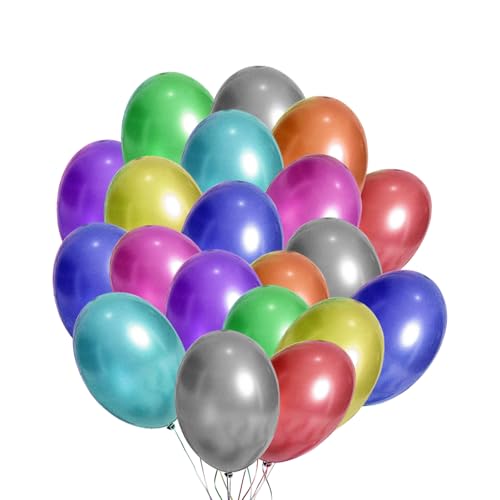 Katomi Bunte Luftballons – Ungiftige & Umweltfreundliche Latex-Partyballons für Geburtstage, Hochzeiten (100Stück, 30cm, 7 Regenbogenfarben) – Schnell Aufblasbar & Langlebig von Katomi