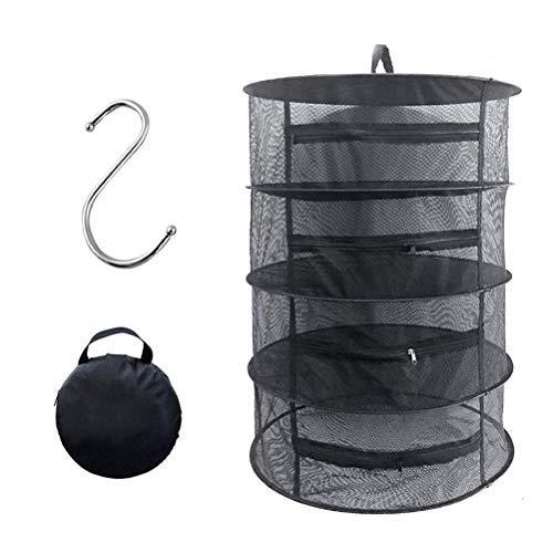 NA Trockennetz Trockengestell zum Aufhängen, 80x60cm Faltbar Hängenetz mit 4 Lagen zum Trocknen Kräutern Trocknungsnetz, mit Reißverschlüssen, S-Haken und Aufbewahrungstasche NA Trockennetz Trockengestell zum Aufhängen, 80x60cm Faltbar Hängenetz mit 4 Lagen zum Trocknen Kräutern Trocknungsnetz, mit Reißverschlüssen, S-Haken und Aufbewahrungstasche von Katouigb