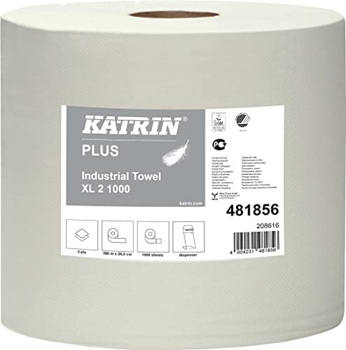 Katrin 481856 Plus XL 2 lagig Handtuch Rolle, weiß (2 Stück) von Katrin