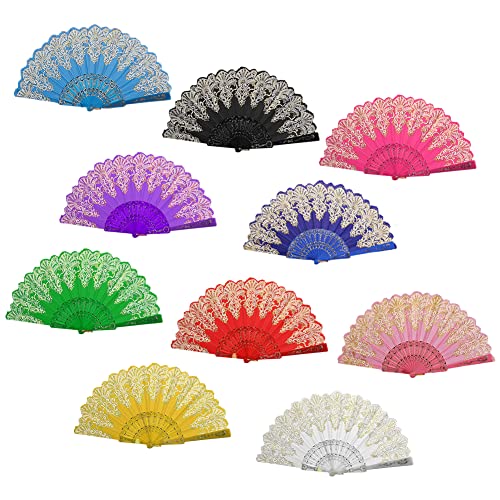 10 Stück Elegant Hochzeitfächer mit Glitzer Pailletten, Fächer Spanische Faltbare Fächer Paillette Faltbare Handfächer für Halloween Karneval Zubehör Party Geschenk 10 Stück Elegant Hochzeitfächer mit Glitzer Pailletten, Fächer Spanische Faltbare Fächer Paillette Faltbare Handfächer für Halloween Karneval Zubehör Party Geschenk von Katutude