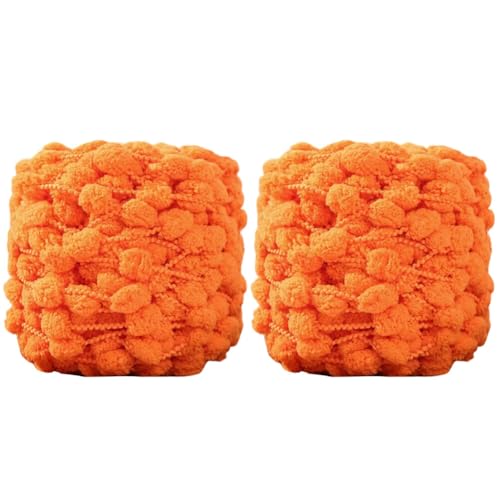 2 Rolle Grobe Wolle Chenille-garn Pom-pom-garn Handgestricktes Deckengarn Projekte Wolldecke Garn Dickes Garn Zum Häkeln Strickgarn Häkeln Schal Handgefertigt Kranz Decken Mützen Pullover von Katutude