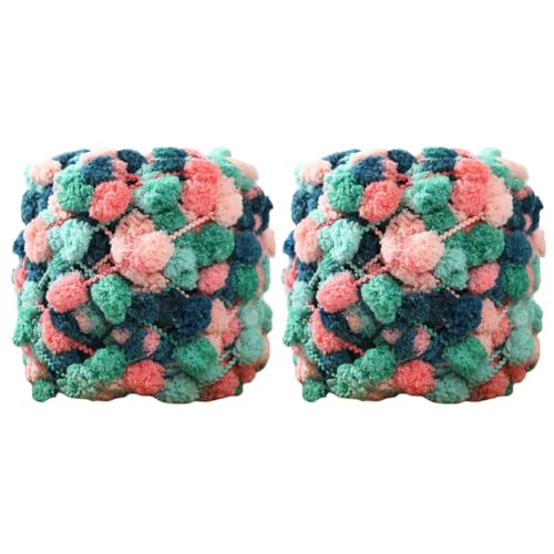 2 Rolle Puffy Grobe Wolle Chenille-garn Pom-pom-garn Handgestricktes Deckengarn Projekte Wolldecke Garn Dickes Garn Zum Häkeln Strickgarn Häkeln Schal Handgefertigt Decken Mützen Pullover von Katutude