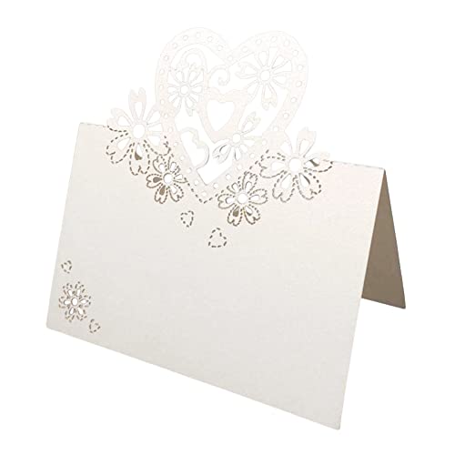 50 Stück Hochzeit Tischkarten mit Love Herz Schnitt Design Namenskarten zum Beschriften Tischdekoration Platzkarten für Hochzeit Geburtstag Konfirmation Kommunion 50 Stück Hochzeit Tischkarten mit Love Herz Schnitt Design Namenskarten zum Beschriften Tischdekoration Platzkarten für Hochzeit Geburtstag Konfirmation Kommunion von Katutude