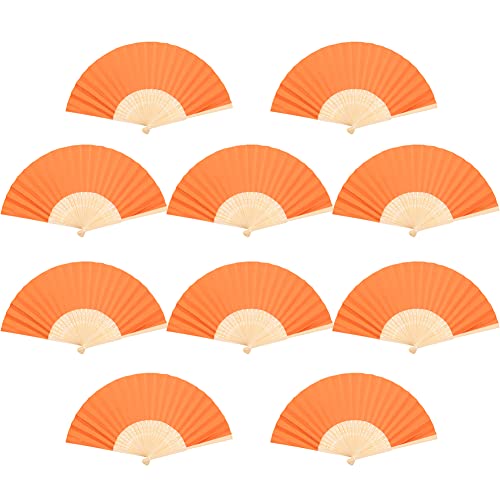 Katutude 10 STK Papier Handfächer Set Faltbar Fächer Klappfächer Chinesisch Papierfächer, Hochzeitsdeko Hand Fan, Wedding Hochzeit Deko Party Faltbar Taschenfächer Party Zuhause Wand Deko, Orange Katutude 10 STK Papier Handfächer Set Faltbar Fächer Klappfächer Chinesisch Papierfächer, Hochzeitsdeko Hand Fan, Wedding Hochzeit Deko Party Faltbar Taschenfächer Party Zuhause Wand Deko, Orange von Katutude