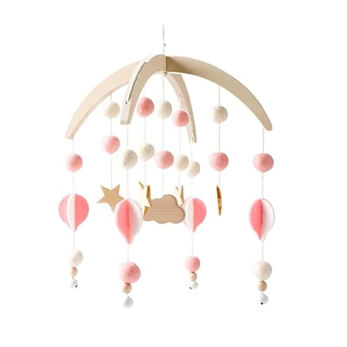 Katutude Babe Mobile Baby Windspiele mit Filzbällen Wolken Sterne, Baby Mobile Holz Hängende Bettglocke, Kinderzimmer Hängende Bettglocke, Neugeborenen Geschenk für Baby Mädchen Jungen Katutude Babe Mobile Baby Windspiele mit Filzbällen Wolken Sterne, Baby Mobile Holz Hängende Bettglocke, Kinderzimmer Hängende Bettglocke, Neugeborenen Geschenk für Baby Mädchen Jungen von Katutude