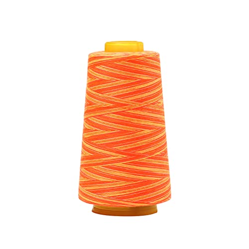 Katutude Multicolour Bauschgarn, Nähmaschinengarn von Polyester, Multi Farben Polyester Maschinen Stickgarn für Overlock-Nähmaschinen und Hand nähen von Katutude