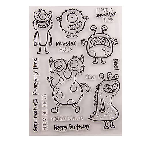 Katutude Tiere Silikonstempel, Klar Silikonstempel, Monster Clear Stamps, Transparente Stempel für DIY Sammelalbum, Fotoalbum, Karten Herstellung Katutude Tiere Silikonstempel, Klar Silikonstempel, Monster Clear Stamps, Transparente Stempel für DIY Sammelalbum, Fotoalbum, Karten Herstellung von Katutude
