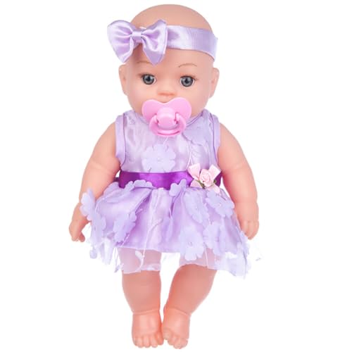 Reborn-Puppe 30 cm wiedergeborene Babypuppe Mini-emulierte Puppe Silikonpuppe Mini-Reborn-Bebe lebensechte Neugeborene Puppen mit Kleidung Puppenspielzeug für Kinder Jungen Mädchen von Katutude