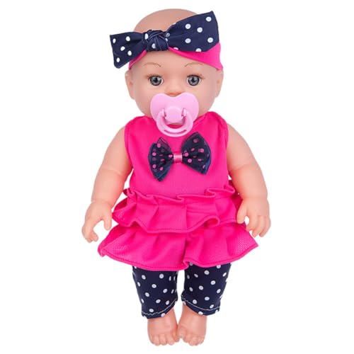 Reborn-Puppe 30 cm wiedergeborene Babypuppe Mini-emulierte Puppe Silikonpuppe Mini-Reborn-Bebe lebensechte Neugeborene Puppen mit Kleidung Puppenspielzeug für Kinder Jungen Mädchen von Katutude