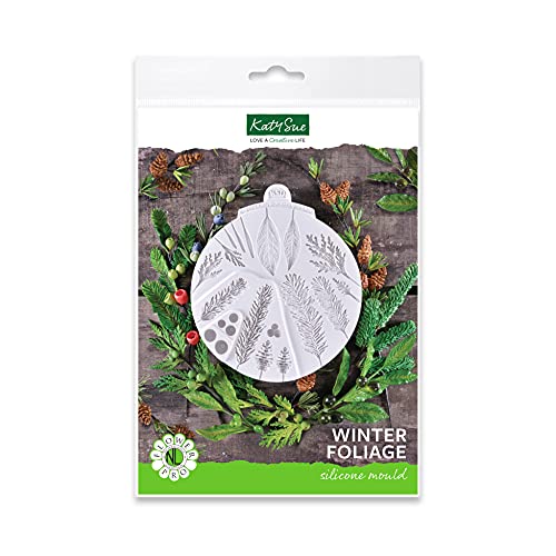 Blume pro Winter Laub Silikonform Machen Sie 6 Arten von Winter- & Weihnachtsblättern, Laub & Beeren aus Fondant oder Ton aus Katy Sue Fondant Formen für Kuchendekoration & Formen für Ton Blume pro Winter Laub Silikonform Machen Sie 6 Arten von Winter- & Weihnachtsblättern, Laub & Beeren aus Fondant oder Ton aus Katy Sue Fondant Formen für Kuchendekoration & Formen für Ton von Katy Sue