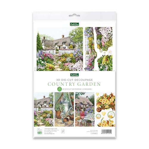 Katy Sue Designs Country Garden 3D-gestanzte Decoupagebögen für Kartenherstellung, Packung mit 12 Bögen mit Blumenmotiven für Kartenherstellung Zubehör mit Hütten, Gartenarbeit, Schubkarre und Blumen Katy Sue Designs Country Garden 3D-gestanzte Decoupagebögen für Kartenherstellung, Packung mit 12 Bögen mit Blumenmotiven für Kartenherstellung Zubehör mit Hütten, Gartenarbeit, Schubkarre und Blumen von Katy Sue