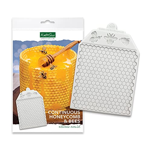 Katy Sue Designs DM0054 Continuous Honeycomb and Bees Silikonformen, Kuchenformen, Bastelformen, Silicone, grau Katy Sue Designs DM0054 Continuous Honeycomb and Bees Silikonformen, Kuchenformen, Bastelformen, Silicone, grau von Katy Sue