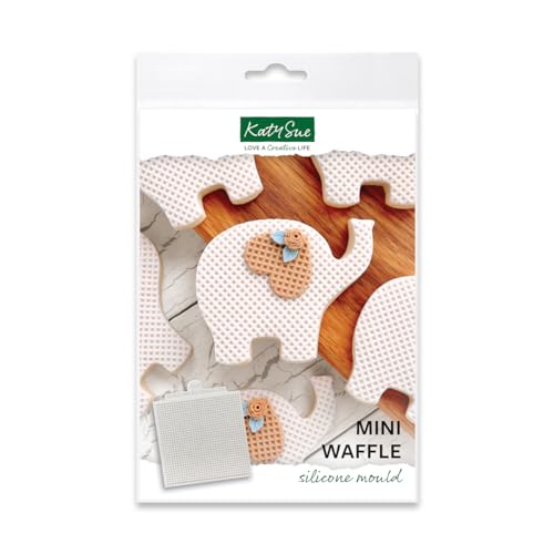 Katy Sue Katy Sue Designs Mini-Waffel-Silikonform für Kuchen, Keksdekoration und Basteln. Eine Waffelmaterial-Texturform zur Verwendung mit Fondant, Gummipaste, Zuckerpaste und lufttrocknendem Ton von Katy Sue Katy Sue Designs Mini-Waffel-Silikonform für Kuchen, Keksdekoration und Basteln. Eine Waffelmaterial-Texturform zur Verwendung mit Fondant, Gummipaste, Zuckerpaste und lufttrocknendem Ton von von Katy Sue