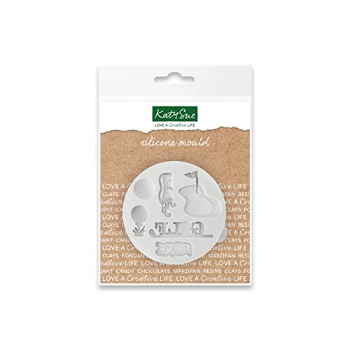 Katy Sue Miniatur Golf Silikonform zum Basteln und Dekorieren von Kuchen – für 6 Elemente, einschließlich großer Golfball 14 mm, Caddy 32 x 10 mm, FORE 21 x 11 mm Katy Sue Miniatur Golf Silikonform zum Basteln und Dekorieren von Kuchen – für 6 Elemente, einschließlich großer Golfball 14 mm, Caddy 32 x 10 mm, FORE 21 x 11 mm von Katy Sue