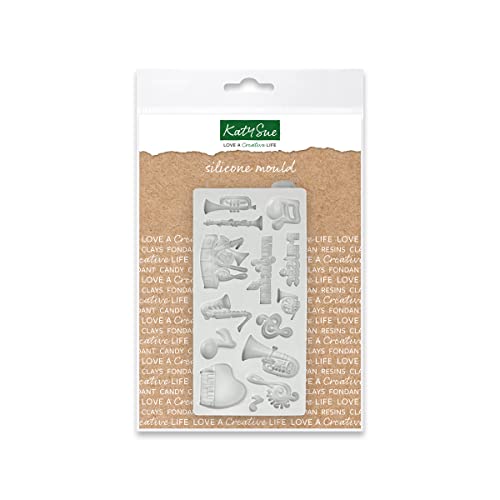 Katy Sue Miniatur Musik-Set Silikonform zum Basteln & Kuchen Dekorieren von Katy Sue Handwerk & Kuchendekoration Silikonformen Verwendung mit Harz, Ton und Fondant Katy Sue Miniatur Musik-Set Silikonform zum Basteln & Kuchen Dekorieren von Katy Sue Handwerk & Kuchendekoration Silikonformen Verwendung mit Harz, Ton und Fondant von Katy Sue