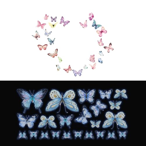 Katyjun 73 Stück Wandtattoo Schmetterlinge Leuchtend, Deko Wandsticker, Wandtatoo Schmetterling Katyjun 73 Stück Wandtattoo Schmetterlinge Leuchtend, Deko Wandsticker, Wandtatoo Schmetterling von Katyjun