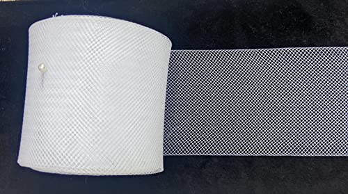 Weißes Rosshaar, weiches Geflecht, hochwertiges Polyester, 1,6 cm, 9,1 m, weißes Rosshaar von Katz Trimming / Trims Unlimited