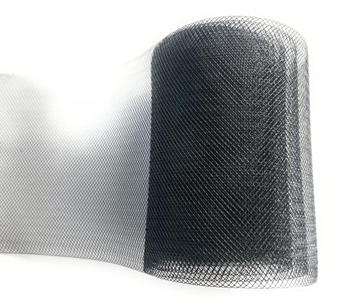 Steifer schwarzer Rosshaar-Zopf, hochwertiges Polyester, 10,2 cm - 12,7 cm, schwarzes Pferdehaar, 4,5 m (schwarz steif, 10,2 cm) von Katz