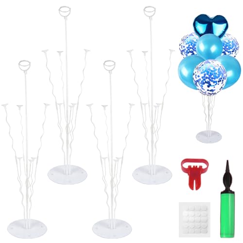 4 Stück Tischballonhalter, Dekoration für Ballons, transparent, für Hochzeiten, Geburtstage, Babypartys, Graduierungen, Weihnachten, Geburtstage 4 Stück Tischballonhalter, Dekoration für Ballons, transparent, für Hochzeiten, Geburtstage, Babypartys, Graduierungen, Weihnachten, Geburtstage von Kaucytue