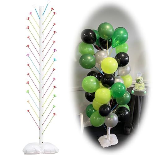 Ballonsäulenständer Set, Höhenverstellbarer Ballonturm, Ballonständer für den Boden Geeignet für Geburtstage, Partydekoration, Hochzeiten von Kaucytue