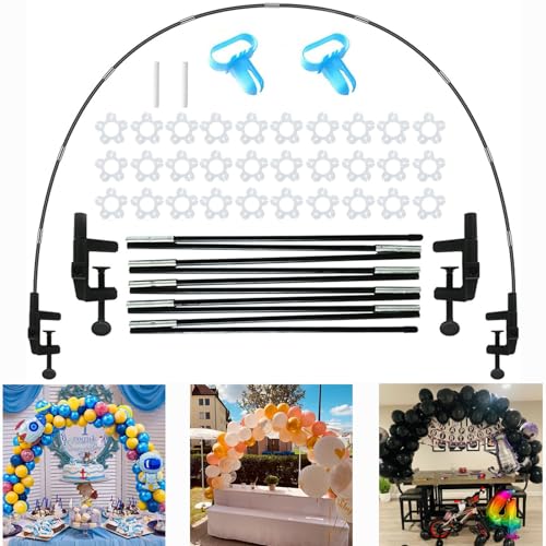 Kaucytue Ballonbogen Kit, Tisch Luftballon Bogen, Ballon Girlande, Verstellbar Ballon Bogen Gestell für Verschiedene Tischgrößen, Partydekorationen, Hochzeiten, Geburtstag von Kaucytue