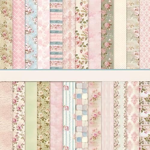 Shabby Pink 24 Blatt Scrapbook Papier Doppelseitiger Druck Bastelpapier für DIY Kartenherstellung Scrapbook Fotoalbum Home Decor - 30,5 x 30,5 cm Shabby Pink 24 Blatt Scrapbook Papier Doppelseitiger Druck Bastelpapier für DIY Kartenherstellung Scrapbook Fotoalbum Home Decor - 30,5 x 30,5 cm von Kauzon