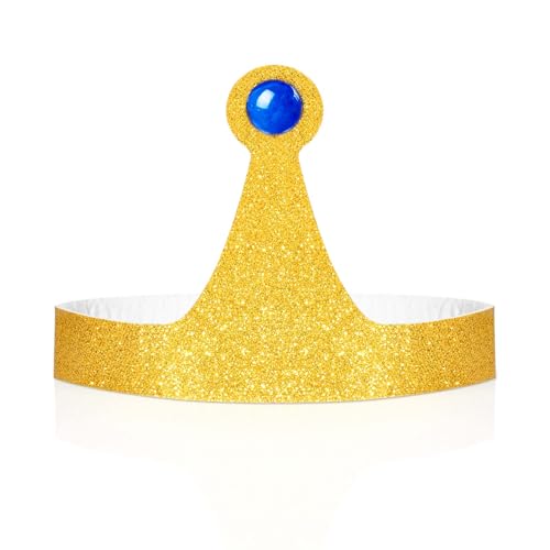 Kavoc Goldfarbene Krone mit blauem Schmuckstein für Damen, Erwachsene, Herren, Halloween, Abenteuer, Cosplay, Mehrfarbig, Standard Kavoc Goldfarbene Krone mit blauem Schmuckstein für Damen, Erwachsene, Herren, Halloween, Abenteuer, Cosplay, Mehrfarbig, Standard von Kavoc
