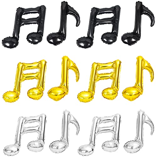 Kawailay 24 Stück Musiknoten Luftballon Folienballon Musical Zeichen Aluminium Ballon Musik Thema Dekoration Ballon für Konzert Tanz Party Hochzeit Geburtstag Abschlussfeier - 3 Farben Kawailay 24 Stück Musiknoten Luftballon Folienballon Musical Zeichen Aluminium Ballon Musik Thema Dekoration Ballon für Konzert Tanz Party Hochzeit Geburtstag Abschlussfeier - 3 Farben von Kawailay