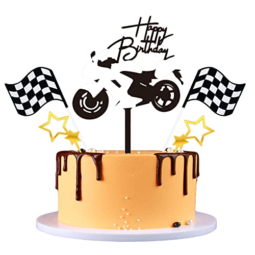 Kawailay Motorrad Cake Topper Tortendeko Acryl Kuchenaufsatz Tortenaufsatz Happy Birthday Kuchen Topper mit Glitter Stern und Banner für Männer Jungen Motorradliebhaber Geburtstag Dekoration Weiß Kawailay Motorrad Cake Topper Tortendeko Acryl Kuchenaufsatz Tortenaufsatz Happy Birthday Kuchen Topper mit Glitter Stern und Banner für Männer Jungen Motorradliebhaber Geburtstag Dekoration Weiß von Kawailay