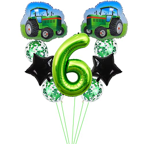 Kawailay Traktor Geburtstag Deko 6 jahre 6. Traktor Geburtstagsdeko Grün Zahl 6 Luftballons Trecker Traktor Folienballon Baustelle Aluminium Ballon für Kinder Jungen Geburtstag Party Kawailay Traktor Geburtstag Deko 6 jahre 6. Traktor Geburtstagsdeko Grün Zahl 6 Luftballons Trecker Traktor Folienballon Baustelle Aluminium Ballon für Kinder Jungen Geburtstag Party von Kawailay