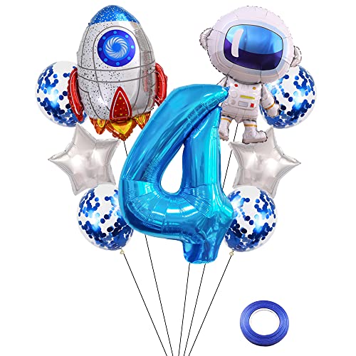 Kawailay Weltraum Luftballon Set Astronauten Geburtstag Deko 4 jahre Astronauten Raketen Folienballon Blau Zahl 4 Luftballons Aluminium Ballon für Kinder Jungen Mädchen Geburtstag Party Kawailay Weltraum Luftballon Set Astronauten Geburtstag Deko 4 jahre Astronauten Raketen Folienballon Blau Zahl 4 Luftballons Aluminium Ballon für Kinder Jungen Mädchen Geburtstag Party von Kawailay