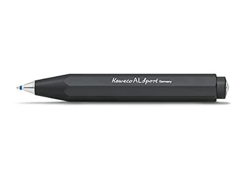 Kaweco 10000100 Al Sport Black Business Kuli aus hochwertigem Aluminium I 12 g leichter Taschen-Kugelschreiber mit zuverlässiger Herzkurvenmechanik I Seidenglänzender Druckkugelschreiber 10,5 cm Schwarz Kaweco 10000100 Al Sport Black Business Kuli aus hochwertigem Aluminium I 12 g leichter Taschen-Kugelschreiber mit zuverlässiger Herzkurvenmechanik I Seidenglänzender Druckkugelschreiber 10,5 cm Schwarz von Kaweco