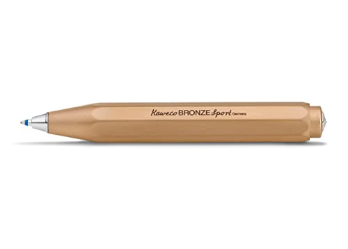 Kaweco BRONZE SPORT Kugelschreiber I Business Kuli aus hochwertigem Bronze I Edler Taschen-Kugelschreiber mit Herzkurvenmechanik I Robuster Druckkugelschreiber 10,5 cm von Kaweco