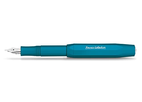 Kaweco COLLECTION Füllfederhalter Cyan I Premium Füllhalter für Tintenpatronen mit hochwertiger Stahlfeder I Sport Füller 13 cm I Federbreite: EF (Extra Fein) von Kaweco