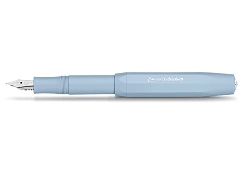 Kaweco COLLECTION Füllfederhalter Mellow Blue I Premium Füllhalter für Tintenpatronen mit hochwertiger Stahlfeder I Sport Füller 13 cm I Federbreite: F (Fein) von Kaweco