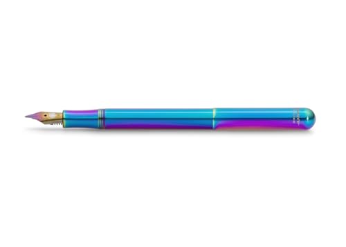 Kaweco COLLECTION Füllhalter Liliput Kolibri I Exklusiver Füllfederhalter aus Edelstahl in Regenbogenfarbe für Tintenpatronen mit bunter Stahlfeder 12,4 cm I Federbreite: M (Medium) von Kaweco