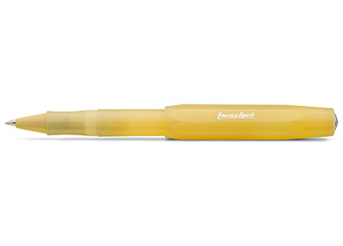 Kaweco FROSTED SPORT Rollerball Sweet Banana I Gel- / Kugelschreiber aus hochwertigem Kunststoff mit Keramikkugel I Trendiger Kuli in Gelb I 13 g Tintenroller mit 0.7 mm Mine I Gelroller 13,5 cm Kaweco FROSTED SPORT Rollerball Sweet Banana I Gel- / Kugelschreiber aus hochwertigem Kunststoff mit Keramikkugel I Trendiger Kuli in Gelb I 13 g Tintenroller mit 0.7 mm Mine I Gelroller 13,5 cm von Kaweco