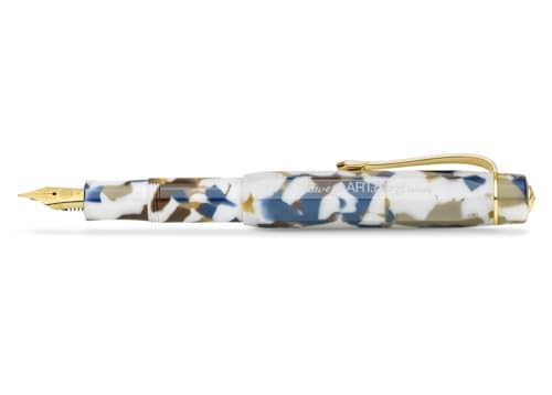 Kaweco ART SPORT Füllhalter Terrazzo I Premium Füllfederhalter für Tintenpatronen mit hochwertiger Stahlfeder I Sport Füller aus Acryl 12,5 cm I Federbreite: F (Fein) von Kaweco