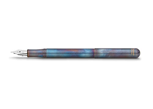 Kaweco Füllfederhalter LILIPUT Fireblue I Exklusiver Füllhalter für Tintenpatronen inklusive Retro Metallbox I Füller 12,5 cm I Federbreite: EF (Extra Fein) von Kaweco