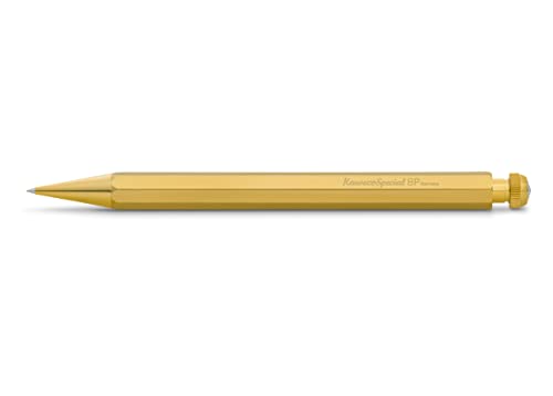 Kaweco SPECIAL Kugelschreiber I Kuli aus hochwertigem Material in oktogonalem Acht Kant Format I Design Stift 14 cm I Mit Standard G2 Minen I Nachfüllbar Messing von Kaweco